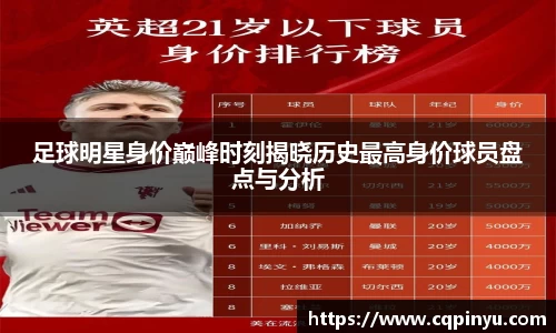 足球明星身价巅峰时刻揭晓历史最高身价球员盘点与分析